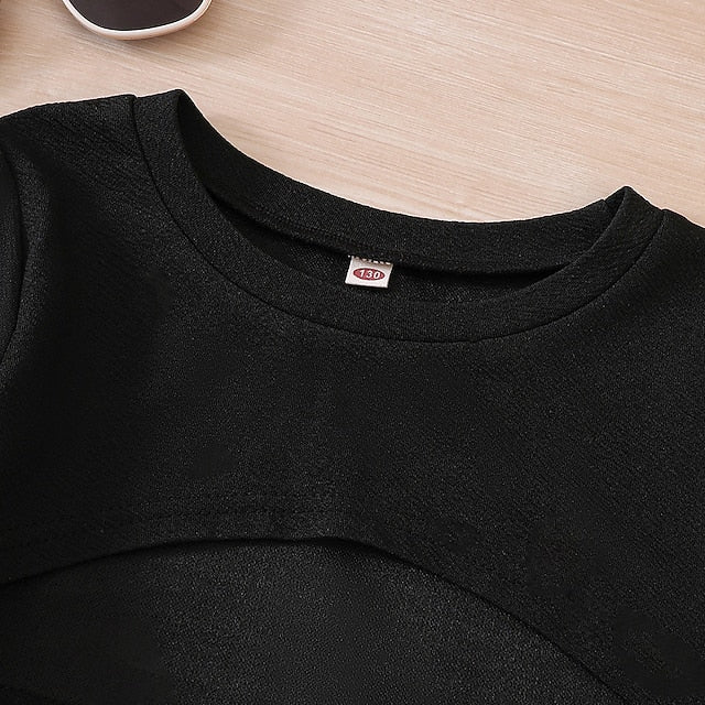 Dress Pieces Girls' Color Long Kids Set Suits 2 Block