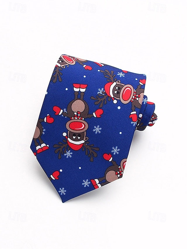 Silk Tie – Fun and Men's Tree Christmas Polyester Santa