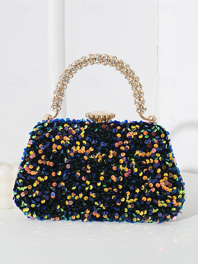 Women's – Vintage Evening Bag Embellished Clutch Sequin