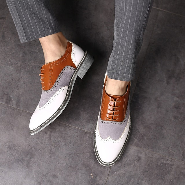 in Gatsby-Inspired Men's Oxford Shoes Spectator Wingtip