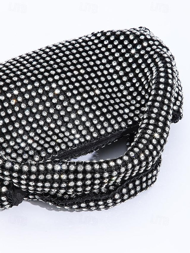 – Handbag Evening Women's Silver Rhinestone Sparkling