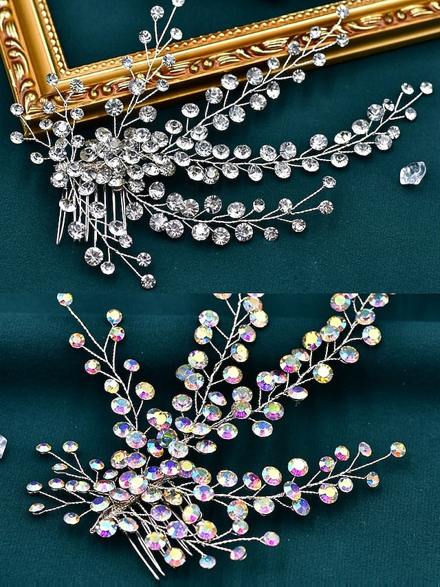 Accessory Elegant and Crystal Hair – Bridal Flower Rhinestone