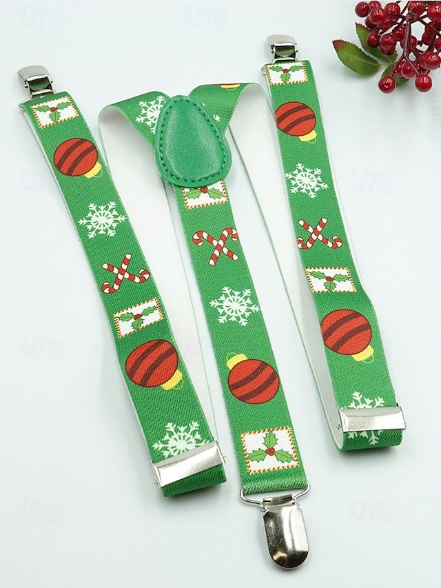 Snowman Men's with Christmas Suspenders