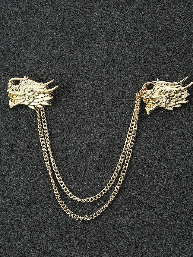 Collar Pins – Reindeer Elegant Men's Christmas Alloy