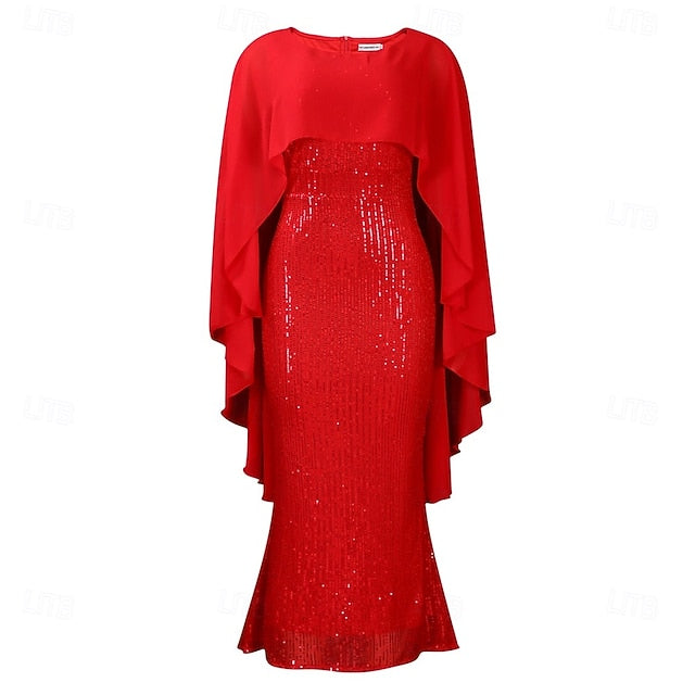 Length Crew Elegant Dress of the Floor Mother Neck Bride