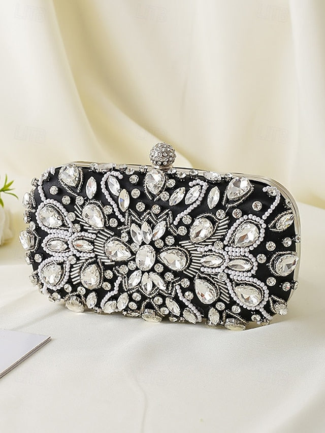 Crystal-Embellished Women's Bag Clutch