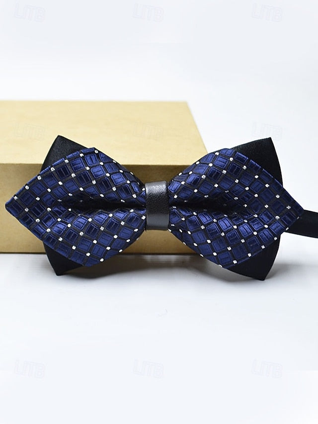 Men's Tie Bow with Christmas Pattern Geometric