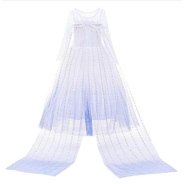 Girls' Elsa Movie Girl Princess Cosplay Flower Dress