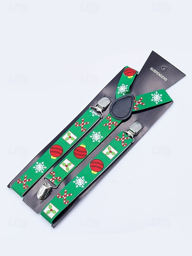 Snowman Men's with Christmas Suspenders