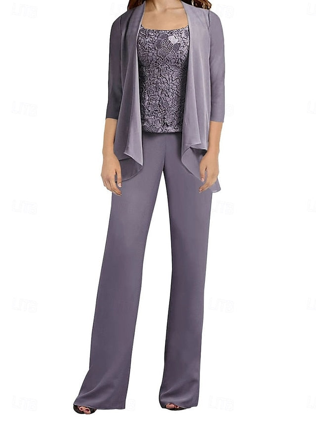 Bride Simple Wedding Mother of the Guest Elegant Pantsuit Dress