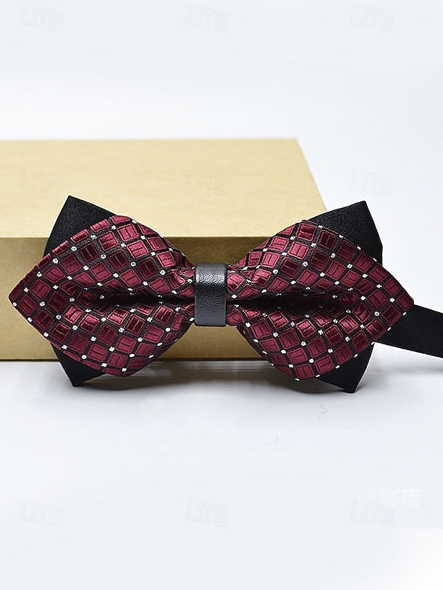Men's Tie Bow with Christmas Pattern Geometric