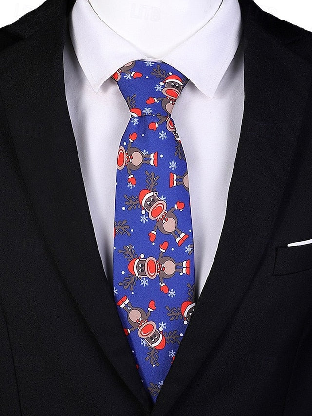 Silk Tie – Fun and Men's Tree Christmas Polyester Santa