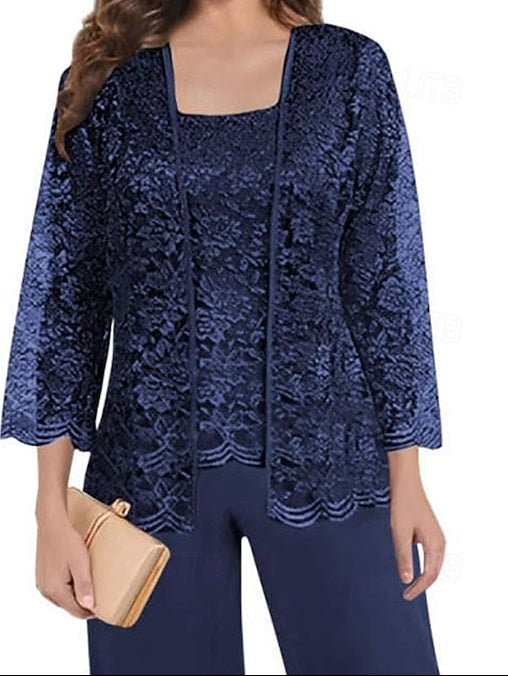 Mother Dress Elegant Square Guest of Pantsuit Wedding the Bride