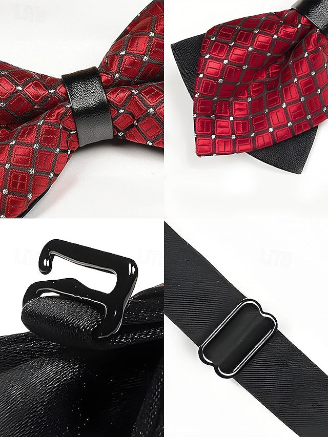 Men's Tie Bow with Christmas Pattern Geometric