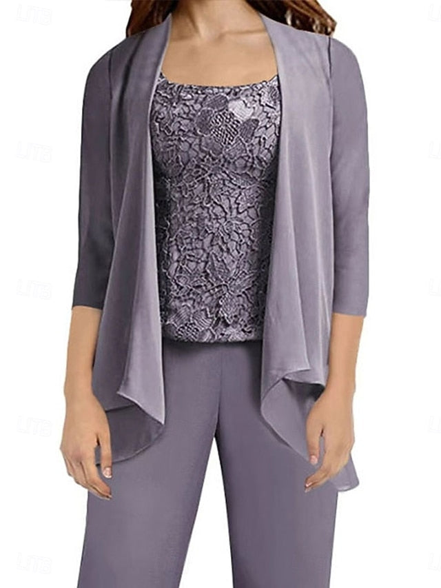 Bride Simple Wedding Mother of the Guest Elegant Pantsuit Dress