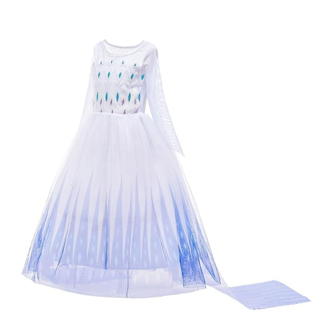 Girls' Elsa Movie Girl Princess Cosplay Flower Dress