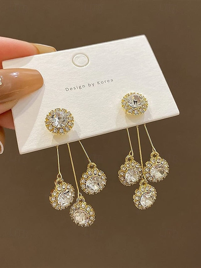 Earrings – Dangle Women Elegant Sparkling Crystal for