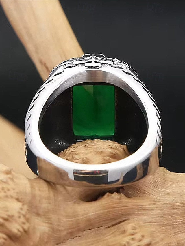 Gemstone Men's Alloy Ring