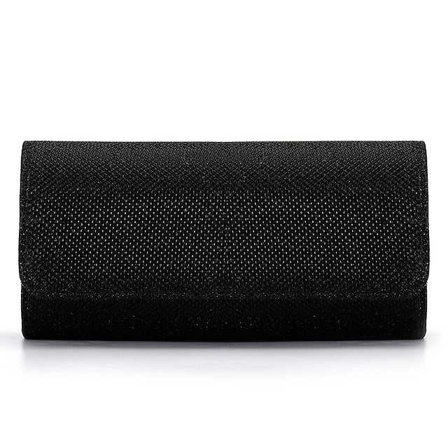 Women's – Clutch Purse Silver Evening Elegant Glitter