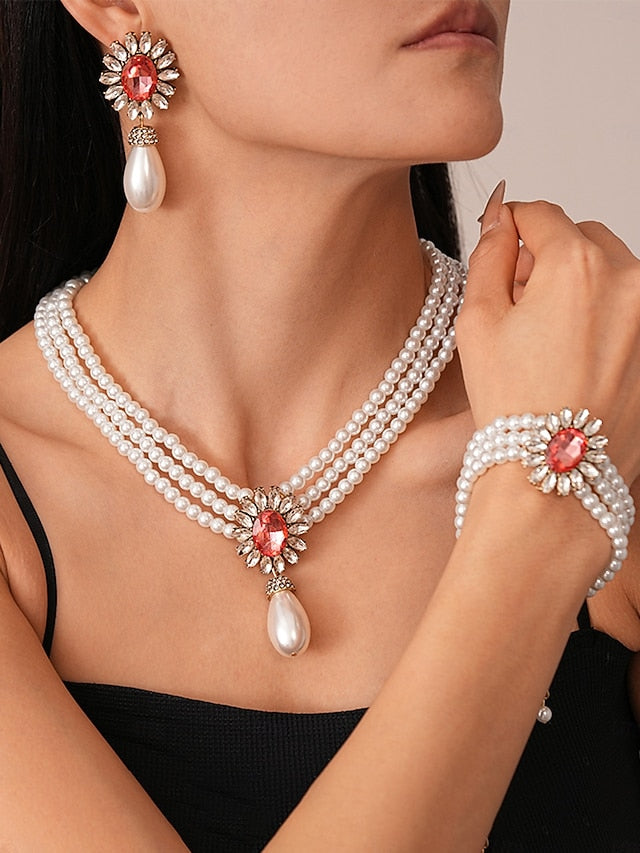 Jewelry with Women's Pearl Set Earrings