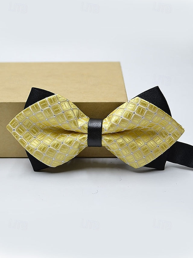 Men's Tie Bow with Christmas Pattern Geometric