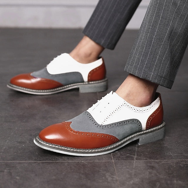 in Gatsby-Inspired Men's Oxford Shoes Spectator Wingtip