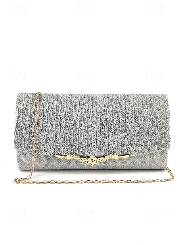 Evening Handbag Party - Women's Gold Glitter Clutch Elegant