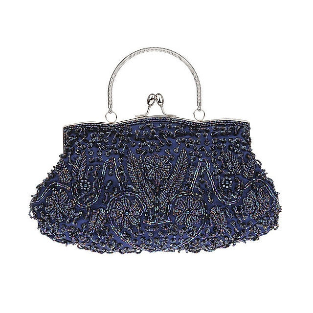 White Beaded Evening Purse Vintage – Clutch Women's