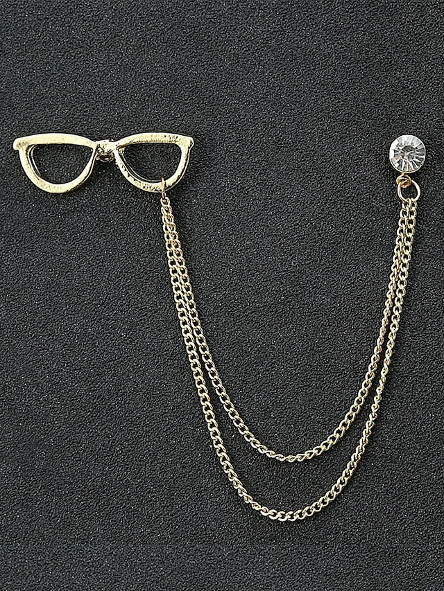 Collar Pins – Reindeer Elegant Men's Christmas Alloy