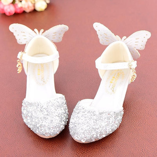 Butterfly-Embellished Flats Ballet Girls' Sparkling –
