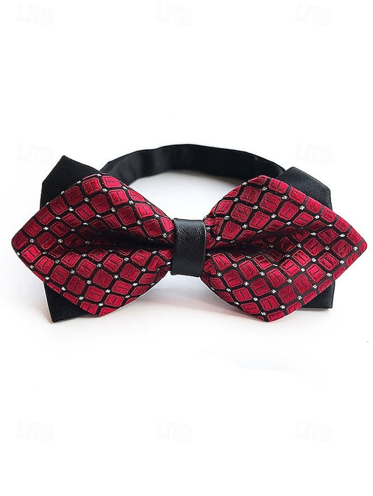 Men's Tie Bow with Christmas Pattern Geometric