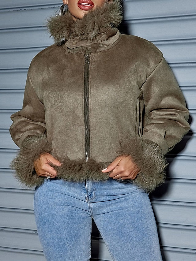 Coat Daily Women's Street Winter Outdoor Fall Wear