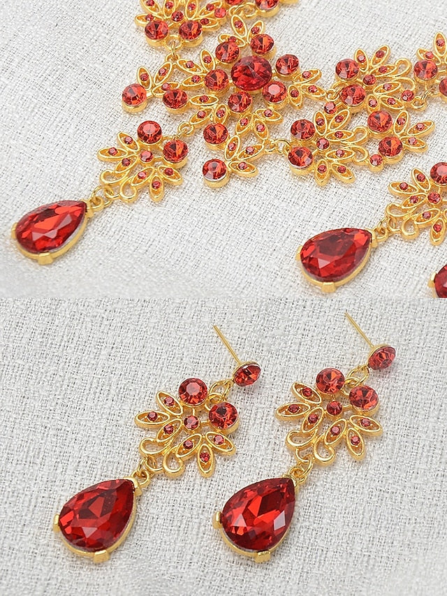 Tiara Women's Set Jewelry and Rhinestone Elegant – Silver