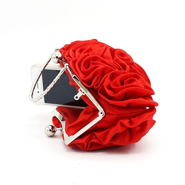 Clutch Evening Red Rose Floral Bag Vintage – Elegant Design
