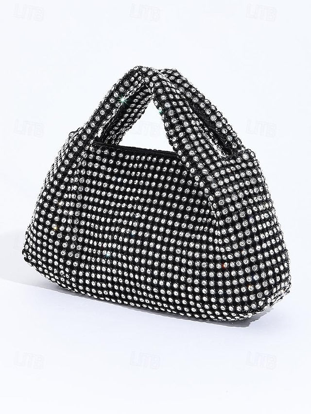 – Handbag Evening Women's Silver Rhinestone Sparkling