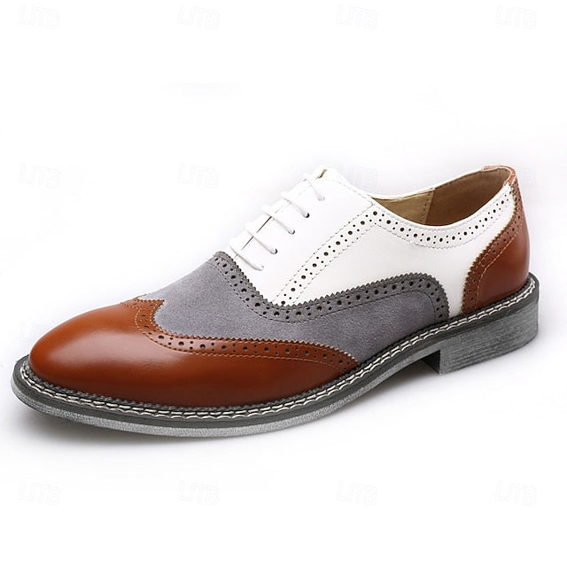 in Gatsby-Inspired Men's Oxford Shoes Spectator Wingtip