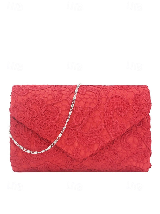 Strap Lace with Evening Clutch Women's Chain Bag