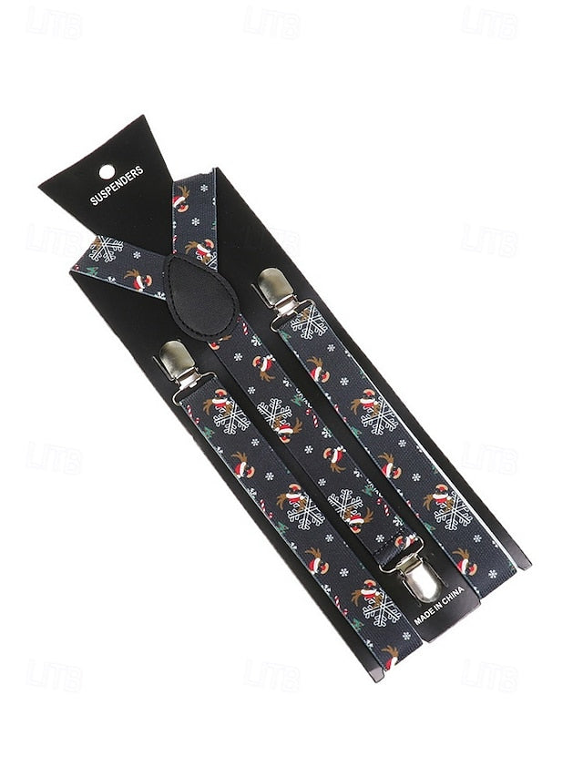 Snowman Men's with Christmas Suspenders