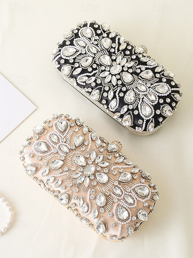 Crystal-Embellished Women's Bag Clutch