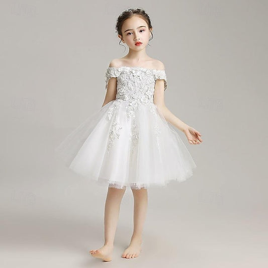 Dress Flower Girl Party Sequin Girls' 3/4 Toddler