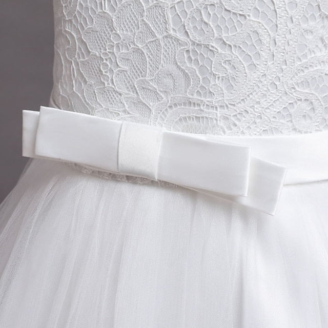 Little A Floral Party Kids Girls' Line Dress Plain