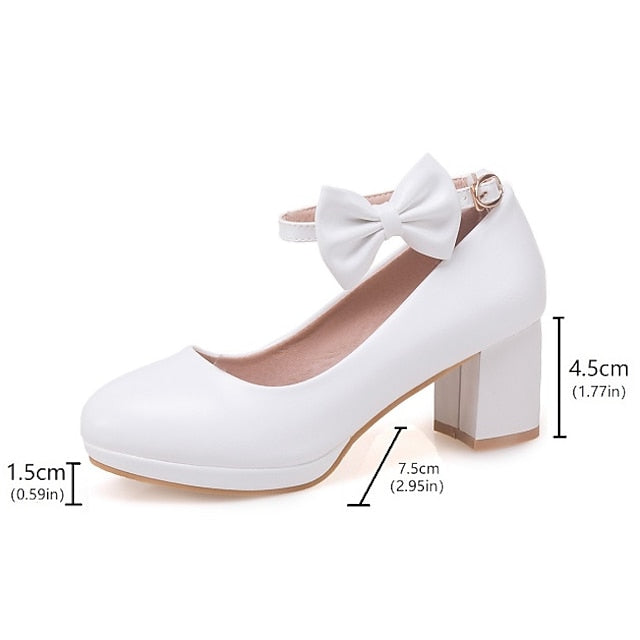 Weddings - Bow White Mary Girls' Perfect for Shoes Jane