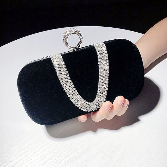 Bags Women's Velvet Clutch Evening Wristlet Bag