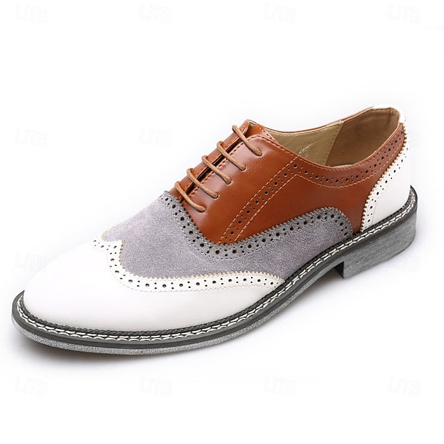 in Gatsby-Inspired Men's Oxford Shoes Spectator Wingtip