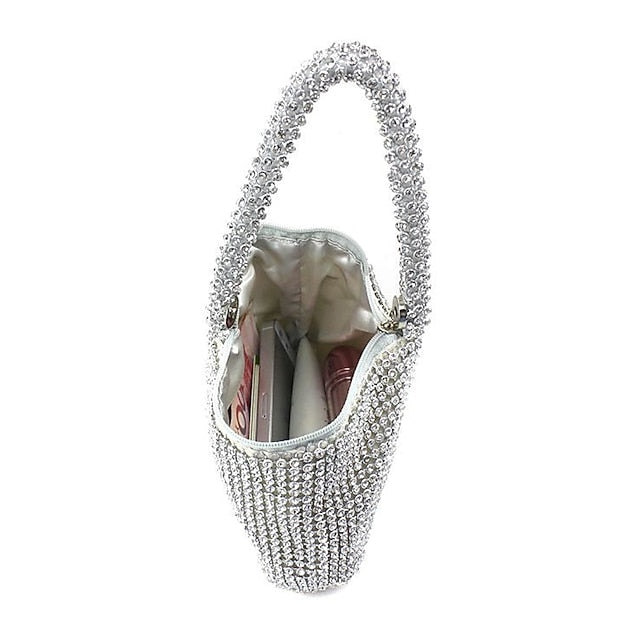 Bag Women's Crystal - Rhinestone Evening Elegant Silver