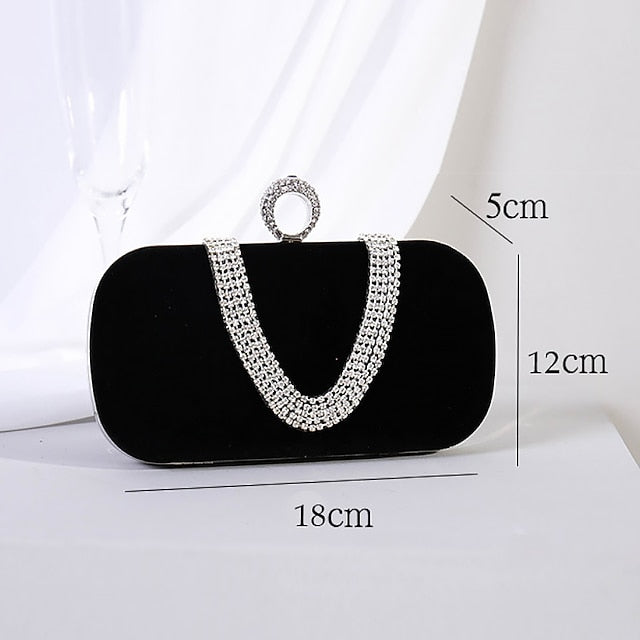Bags Women's Velvet Clutch Evening Wristlet Bag