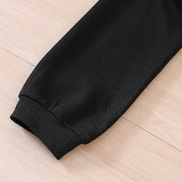 Dress Pieces Girls' Color Long Kids Set Suits 2 Block