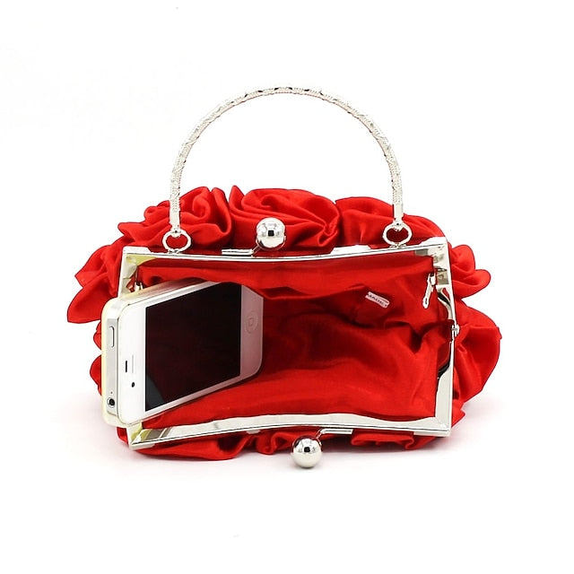 Clutch Evening Red Rose Floral Bag Vintage – Elegant Design