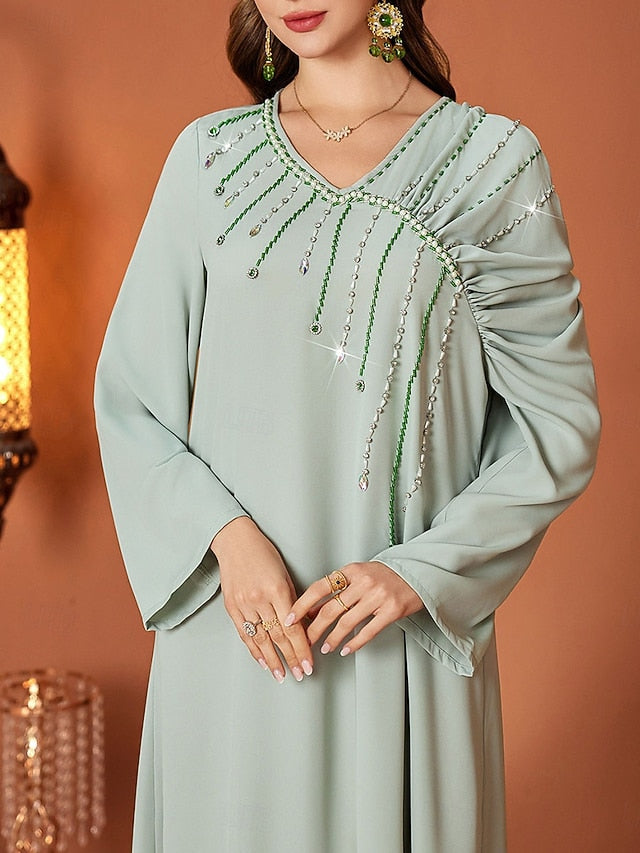 Neck Length V Bride Floor Dress of Elegant A-Line the Mother