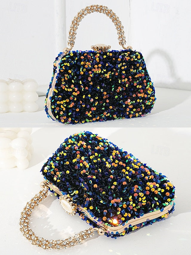 Women's – Vintage Evening Bag Embellished Clutch Sequin